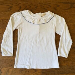The Beaufort Bonnet Company White Long Sleeve Tee with Navy Trim